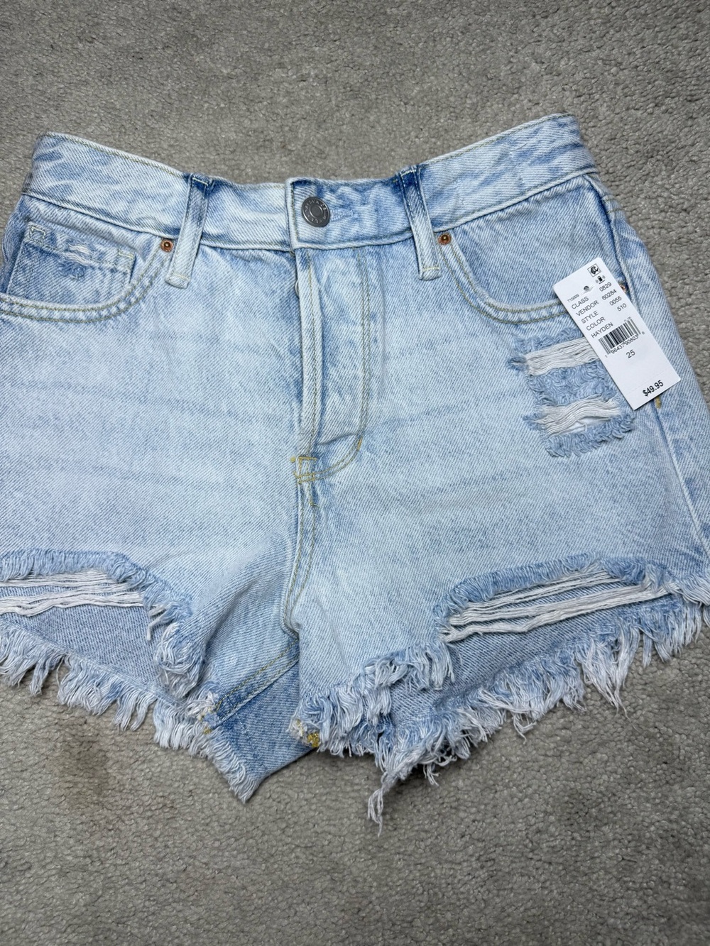 PacSun Light Wash Distressed Denim Shorts